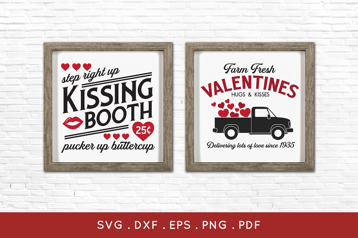 Valentines and Kissing Booth Sign, an Object Graphic by Peachycottoncandy (Photo 1 of 4)
