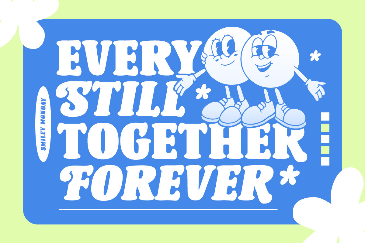 Smiley Monday Display, a Slab Serif Font by Letterhend Studio (Photo 4 of 9)