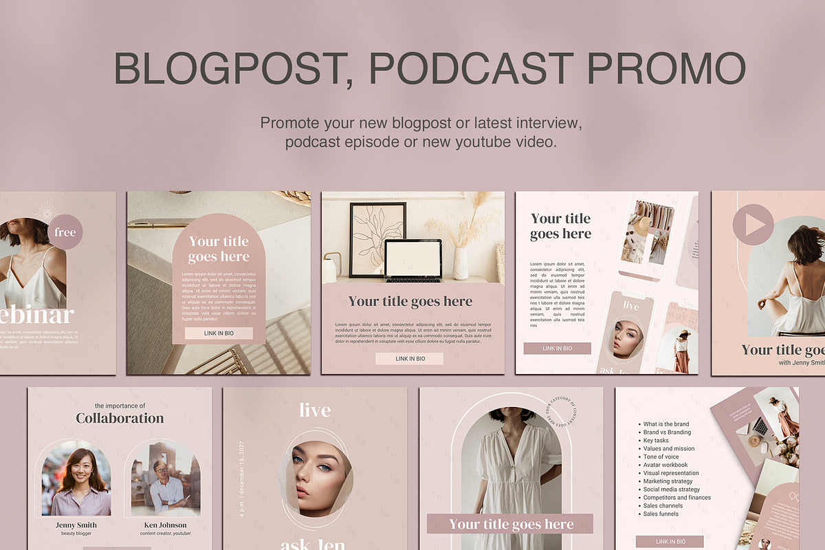 Nude Instagram templates for Canva, a Social Media Template by Templates Boutique (Photo 6 of 9)
