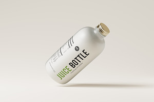 Glass Juice Bottle Mockups