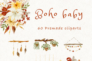 Boho Baby Nursery Clipart