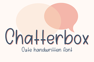 Chatterbox, Cute Handwritten Font