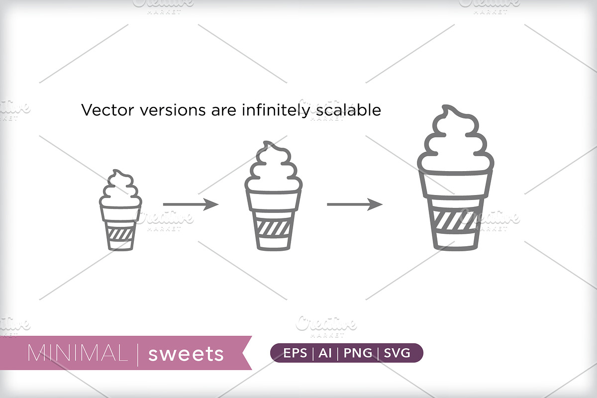 Minimal sweets icons, an Outline Icon by Picture Window (Photo 4 of 5)