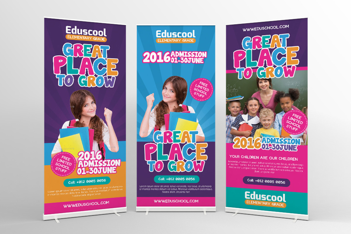 Elementary School Roll-Up Banner, a Presentation Template by Smoothproject (Photo 2 of 2)