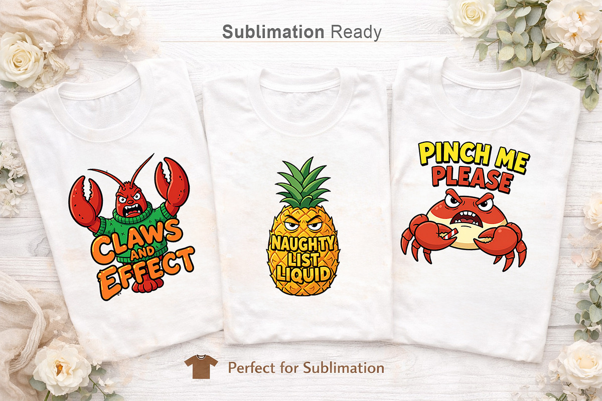 Tropical Christmas Sarcastic Quotes, a Decorative Illustration by Artnoy (Photo 5 of 8)