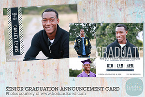 AG006 Senior Graduation Card, a Flyer Template by Paper Lark