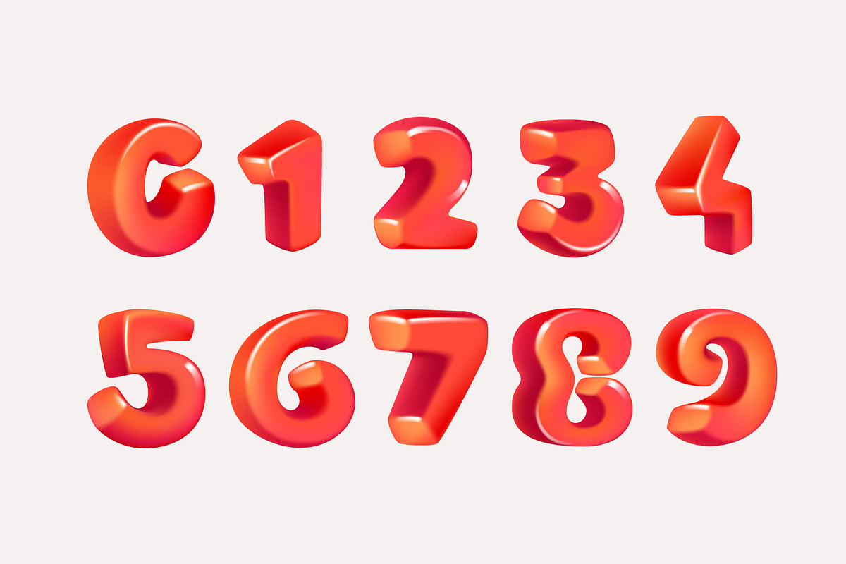 Cartoon cubic style alphabet, a Symbol Font by kaer_shop (Photo 5 of 7)