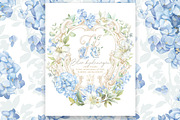 Hydrangea Lily Crest Watercolor Set, a Decorative Illustration by WonderWonder (Thumbnail 1 of 9)