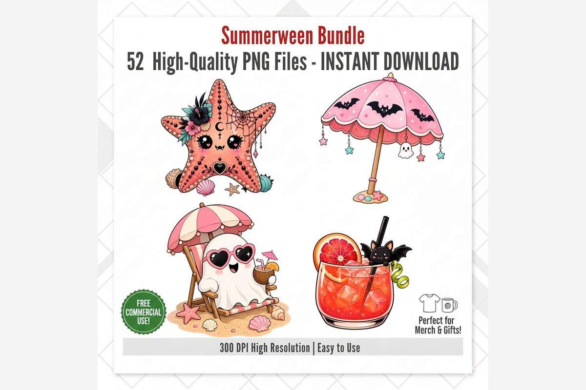 Summerween Clipart PNG Bundle, a Seasonal Illustration by Tanya Kart (Photo 13 of 13)