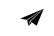 Simple black airplane icon symbol, an Illustration by Amazin_art (Thumbnail 2 of 21)