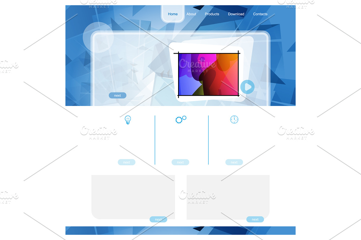 Gray Website Template, a Templates & Theme by Sunny
