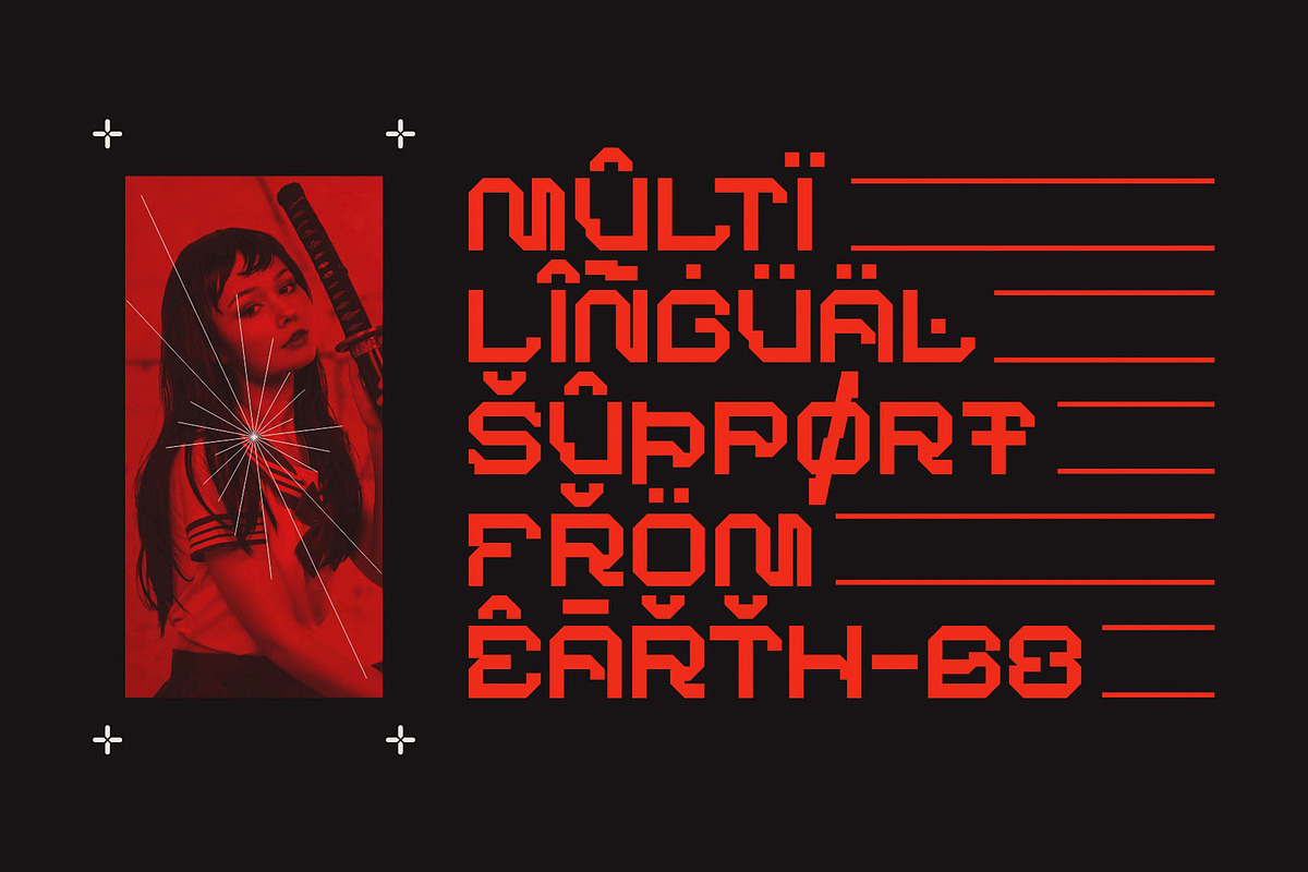 BARKMO-36 - Futuristic CyberpunkFont, a Sans Serif Font by Enxyclo Studio (Photo 6 of 10)