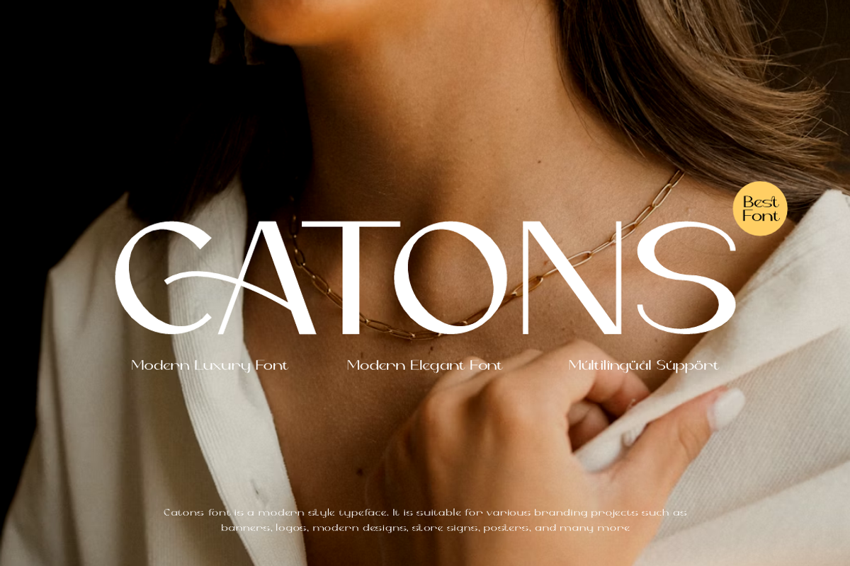 Catons - Modern Minimal Font, a Sans Serif Font by QR Design Studio (Photo 1 of 11)