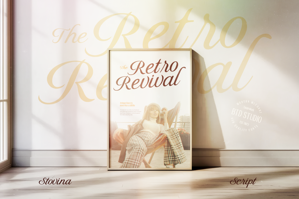 Stovina, a Script Font by Burntilldead (Photo 4 of 12)