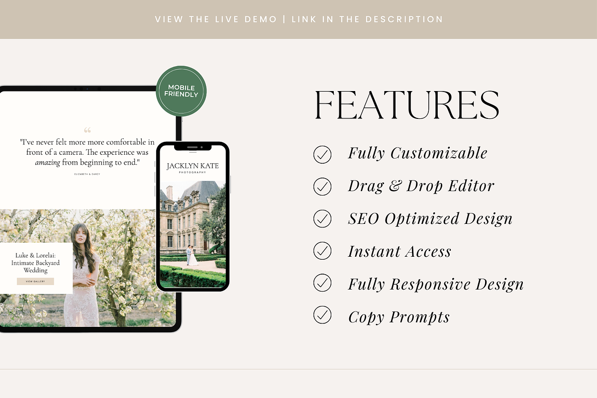 Showit Website Template | Photo, a Websites & App Template by Rosetta Lane Design (Photo 5 of 10)