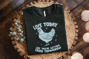 Live Today Chicken Quote PNG, an Illustration by SharpMarketplace (Thumbnail 2 of 5)