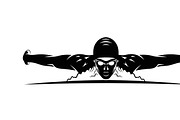 A dynamic Swimming Action Silhouette, an Illustration by Amazin_art (Thumbnail 21 of 31)