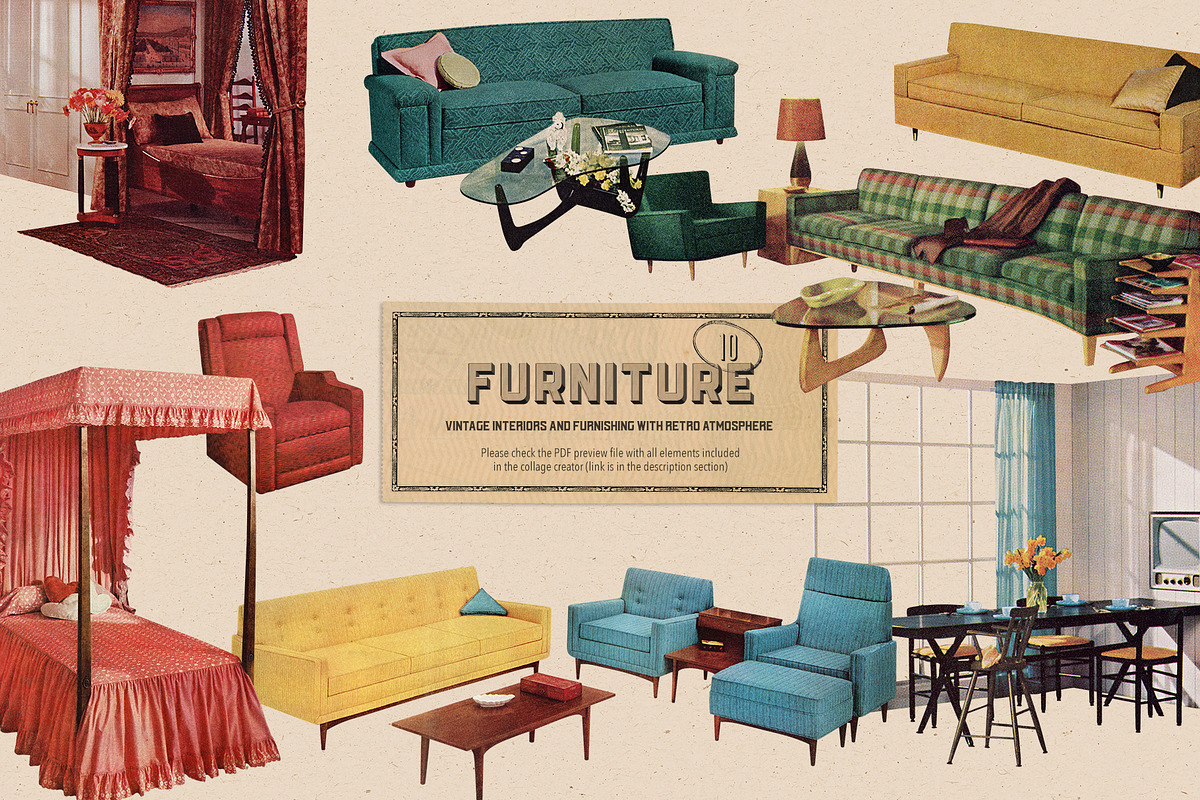 Vintage Collage Creator 1170+ Assets, an Object Graphic by Veris Studio (Photo 51 of 56)