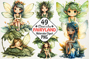 Fairyland Watercolor Clipart, Cute F, a Person Illustration by RobertsArt (Thumbnail 1 of 7)