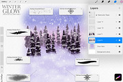 Winter Glow Procreate Brushes, a Brush Add-On by owlasya (Thumbnail 6 of 7)