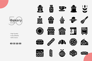 Bakery Solid Icons, a Solid Icon by Bloodline