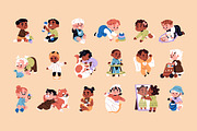 Life of cute babies set + pattern, a Person Illustration by PaperTrident (Thumbnail 1 of 5)
