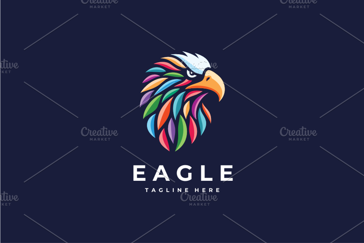 Colorful Eagle Head Logo Template, a Branding & Logo Template by yopie (Photo 1 of 4)