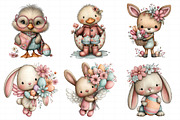 Whimsical Easter Animals Clipart, an Illustration by Daily.Designs (Thumbnail 5 of 8)