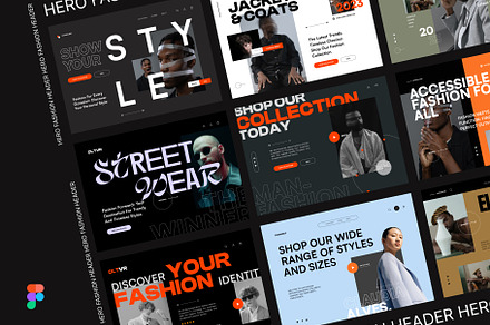 Fashion Header Multipurpose, an UI Kit Template by Dirtytemp Studio