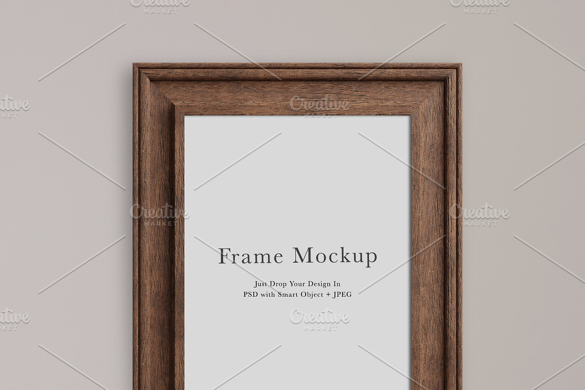 Frame Mockup #2410, Brown Portrait, a Print Template by Kzara Visual Concepts (Photo 1 of 2)