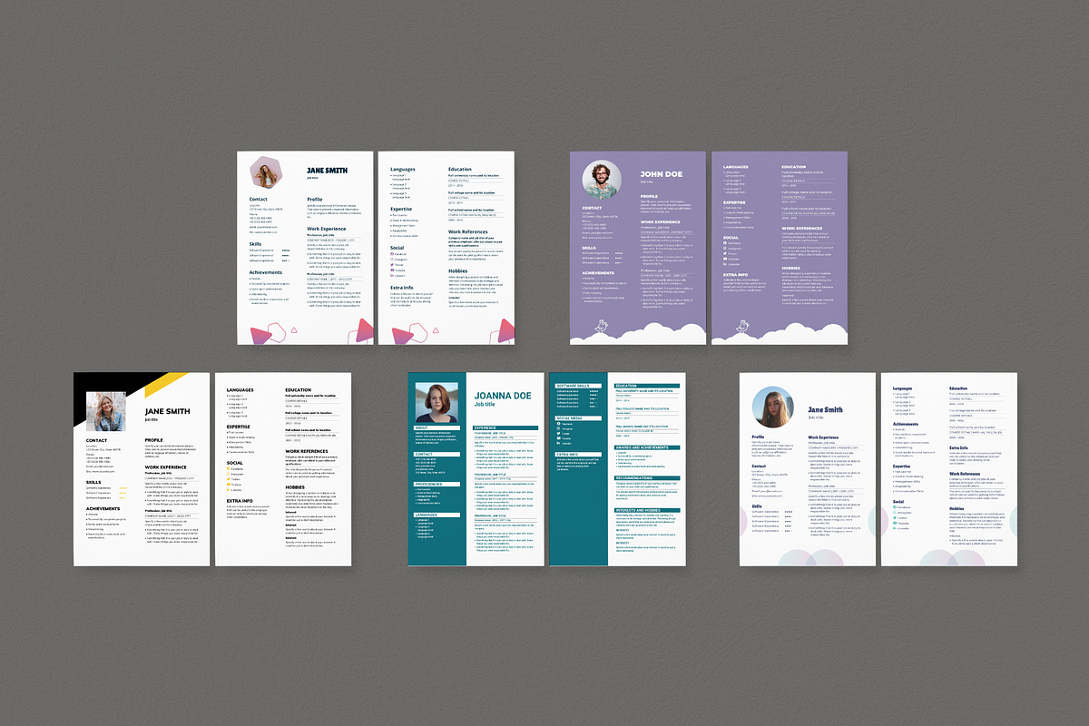 Resume Template Word CV Bundle, a Resume Template by TemplatesNow! (Photo 9 of 9)