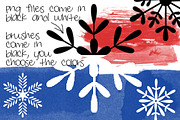 Snowflakes Clipart/ Brushes/Stamps, an Illustration by Colors on Paper (Thumbnail 2 of 2)