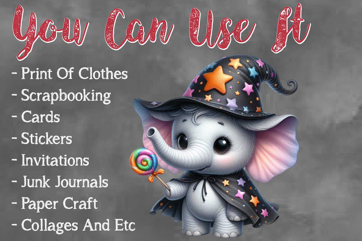 Halloween Elephant Sublimation, a Seasonal Illustration by Craft Nest (Photo 5 of 5)