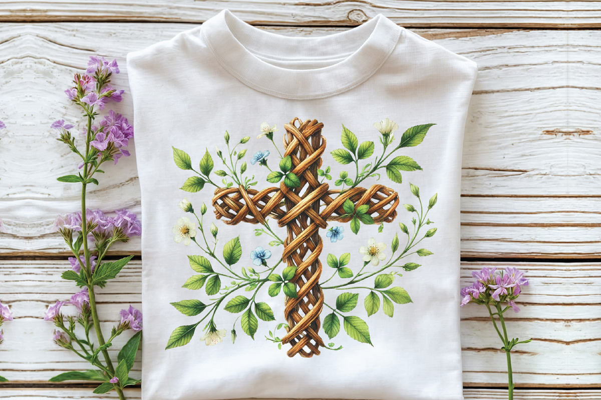 Watercolor Wildflowers Cross Clipart, an Illustration by CraftArtStudio (Photo 4 of 6)