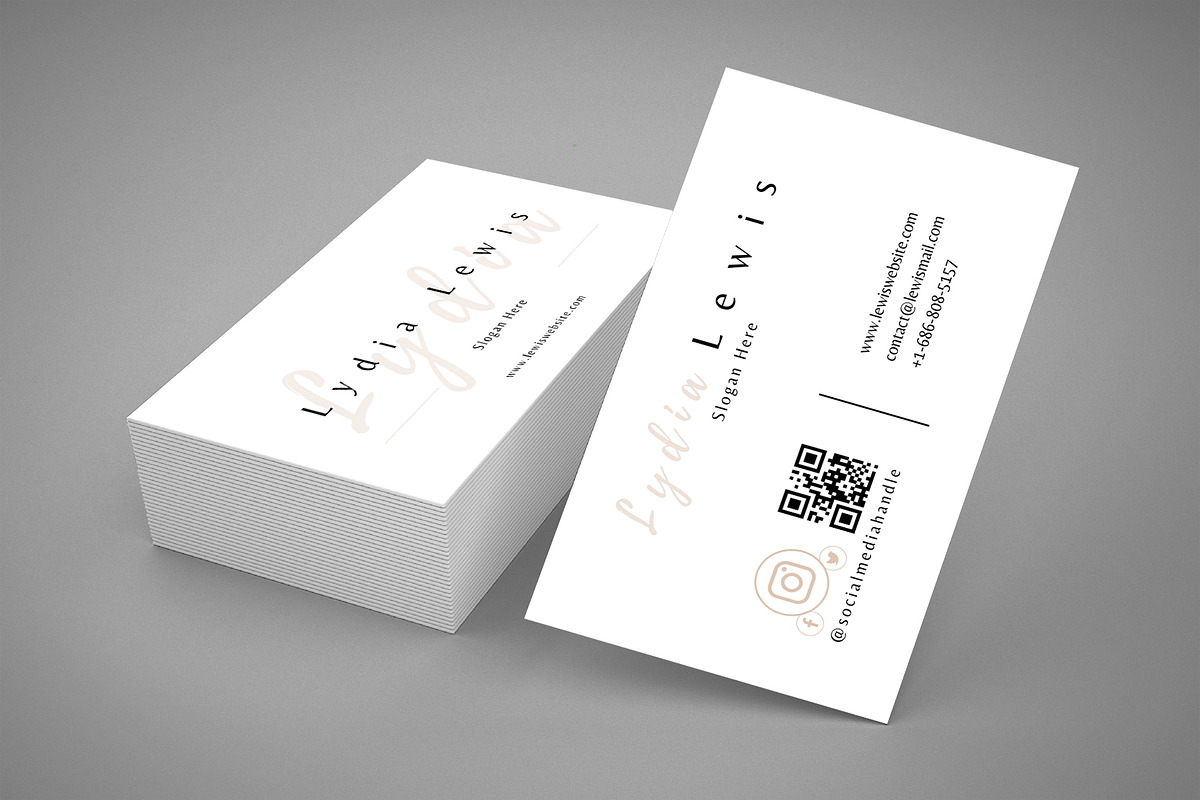 Business Card Template QR Code, a Business Card Template by FakhiiDesigns (Photo 1 of 6)
