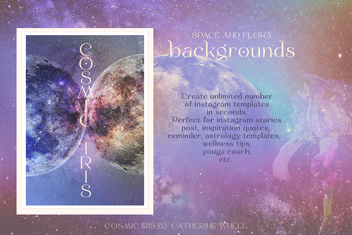 Cosmic Iris Space Backgrounds, a Texture Graphic by Vintage Digital Textures (Photo 2 of 11)