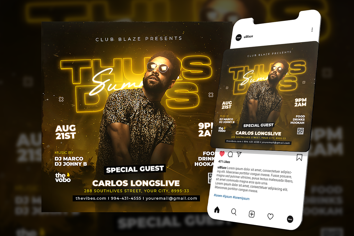 Party Flyer Template, a Flyer Template by FLYERHIVE (Photo 3 of 3)