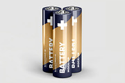 Battery AA Mock-up, a Product Mockup by zippypixelstudio (Thumbnail 9 of 9)