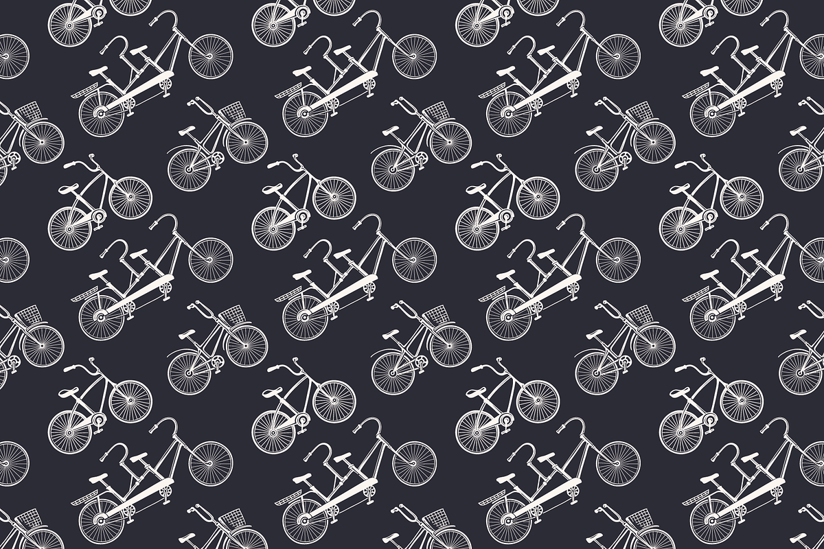 Bicycles & Promenade Vector Drawings, a Decorative Illustration by Adiemus (Photo 9 of 10)