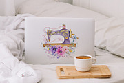 SEWING WATERCOLOR CLIPART, an Illustration by CaraulanStore (Thumbnail 5 of 8)