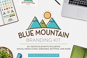 Blue Mountain Branding Kit, a Branding & Logo Template by Lena Elizer Art + Design (Thumbnail 1 of 3)