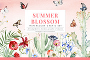 Summer Blossom, a Decorative Illustration by Graphic Box (Thumbnail 1 of 8)