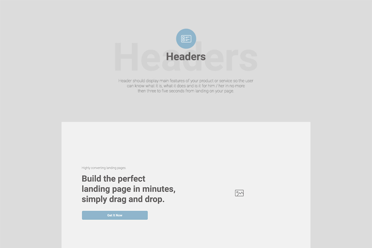 Konvert Landing Page Builder, a Wireframe Template by Web Donut (Photo 4 of 12)