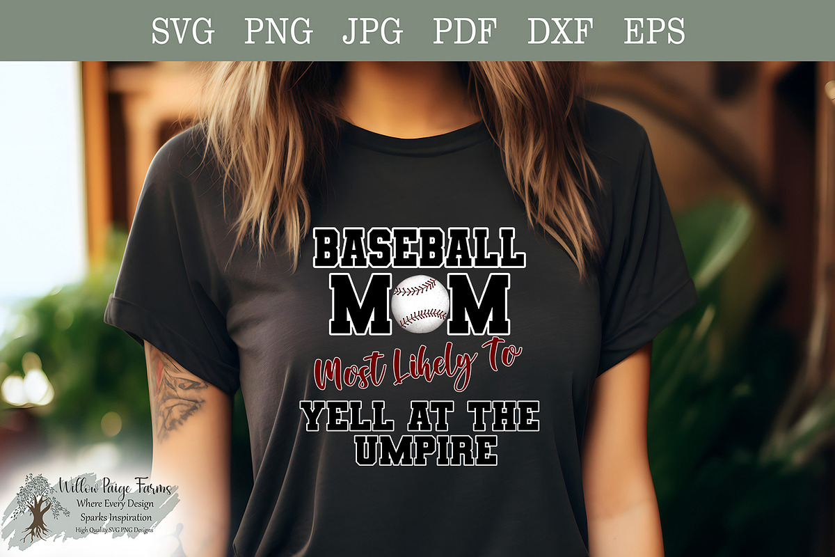 Baseball Mom Bundle | Funny baseball, a Graphic by Willow Paige Farms (Photo 4 of 7)