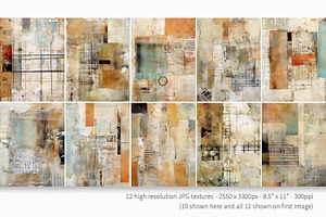 Muted Collage Paintings