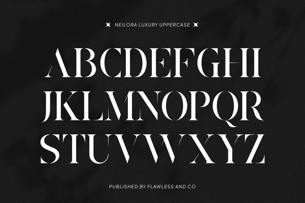 Neilora - Elegant Stencil Serif Font, a Serif Font by Flawless And Co (Photo 6 of 10)