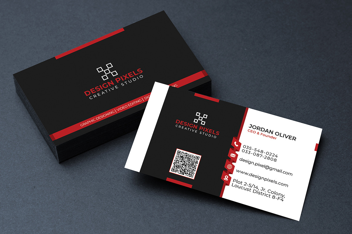 Modern Corporate Business Card, a Business Card Template by Saman Osama (Photo 3 of 5)