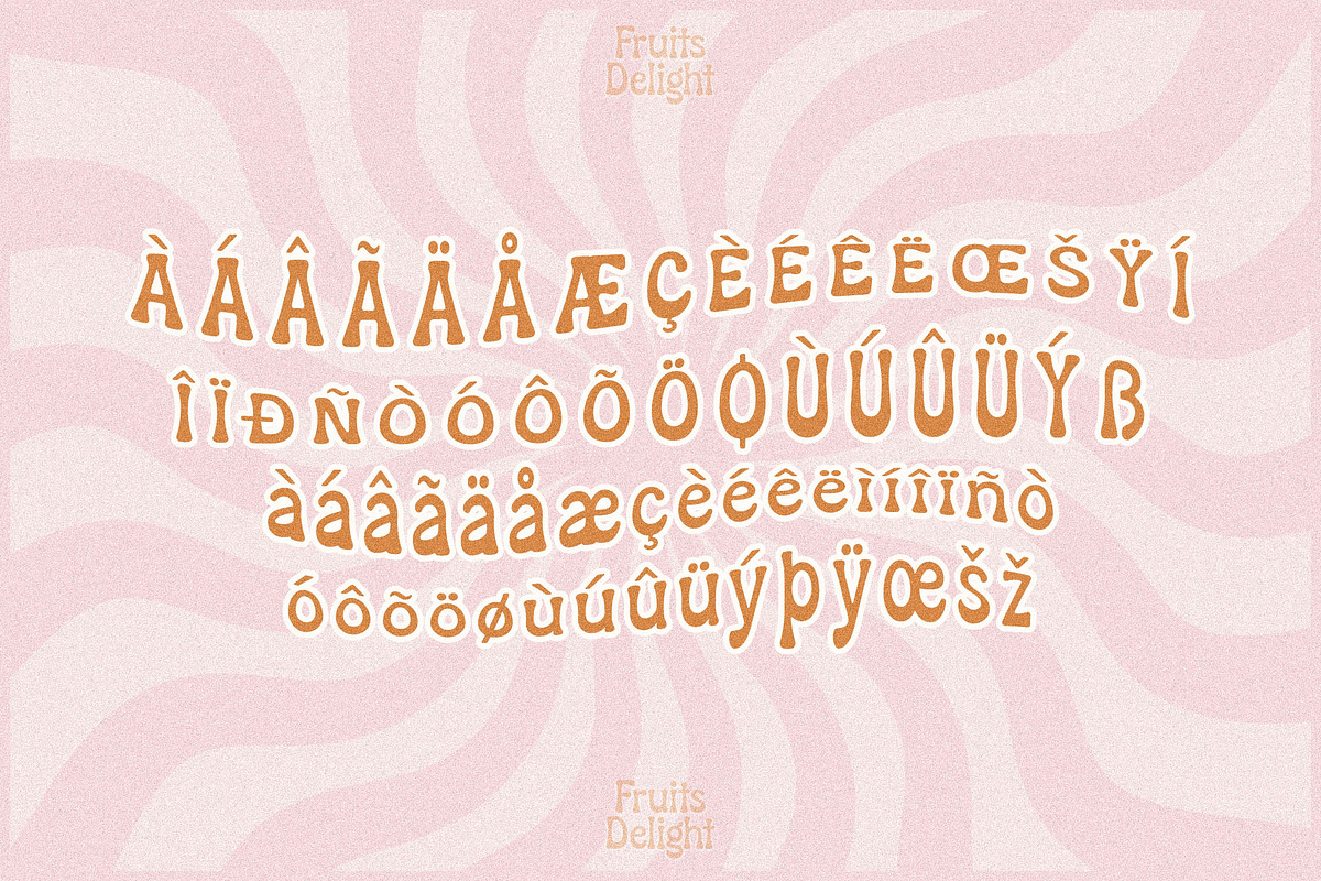 Fruits Delight a Groovy Retro Font, a Sans Serif Font by Storytype Studio (Photo 14 of 15)