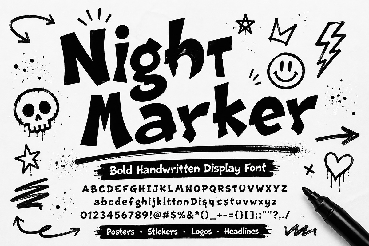 Night Marker, a Serif Font by Wow Magic (Photo 4 of 4)