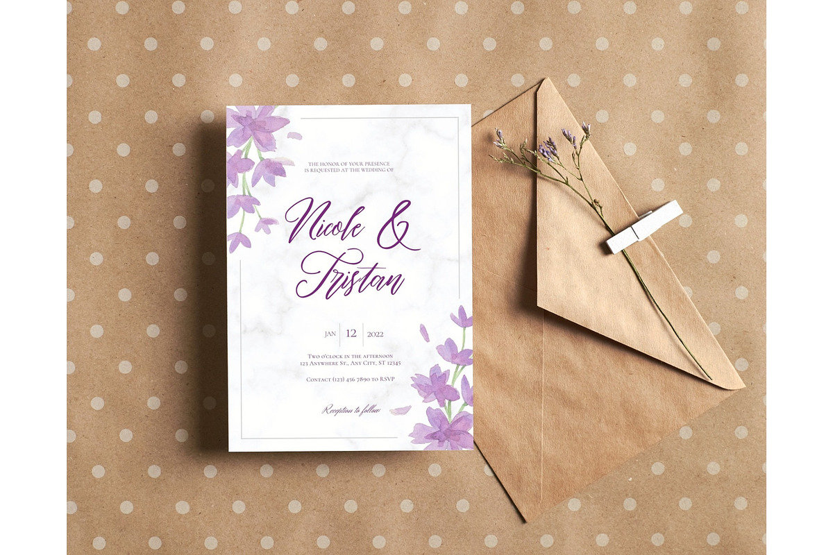Invitation 5x7 Card Mockup Bundle, an Invitation Template by DaisyStudio (Photo 8 of 13)